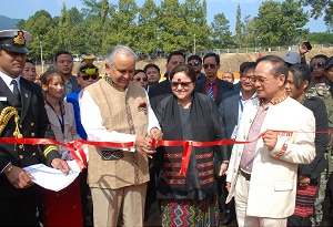 The Governor of Arunachal Pradesh Lt. Gen (Retd) Nirbhay Sharma inaugurating the exhibition stalls organised as part of the 29th Statehood Day celebration at Indira Gandhi Park, Itanagar on February 20, 2015.